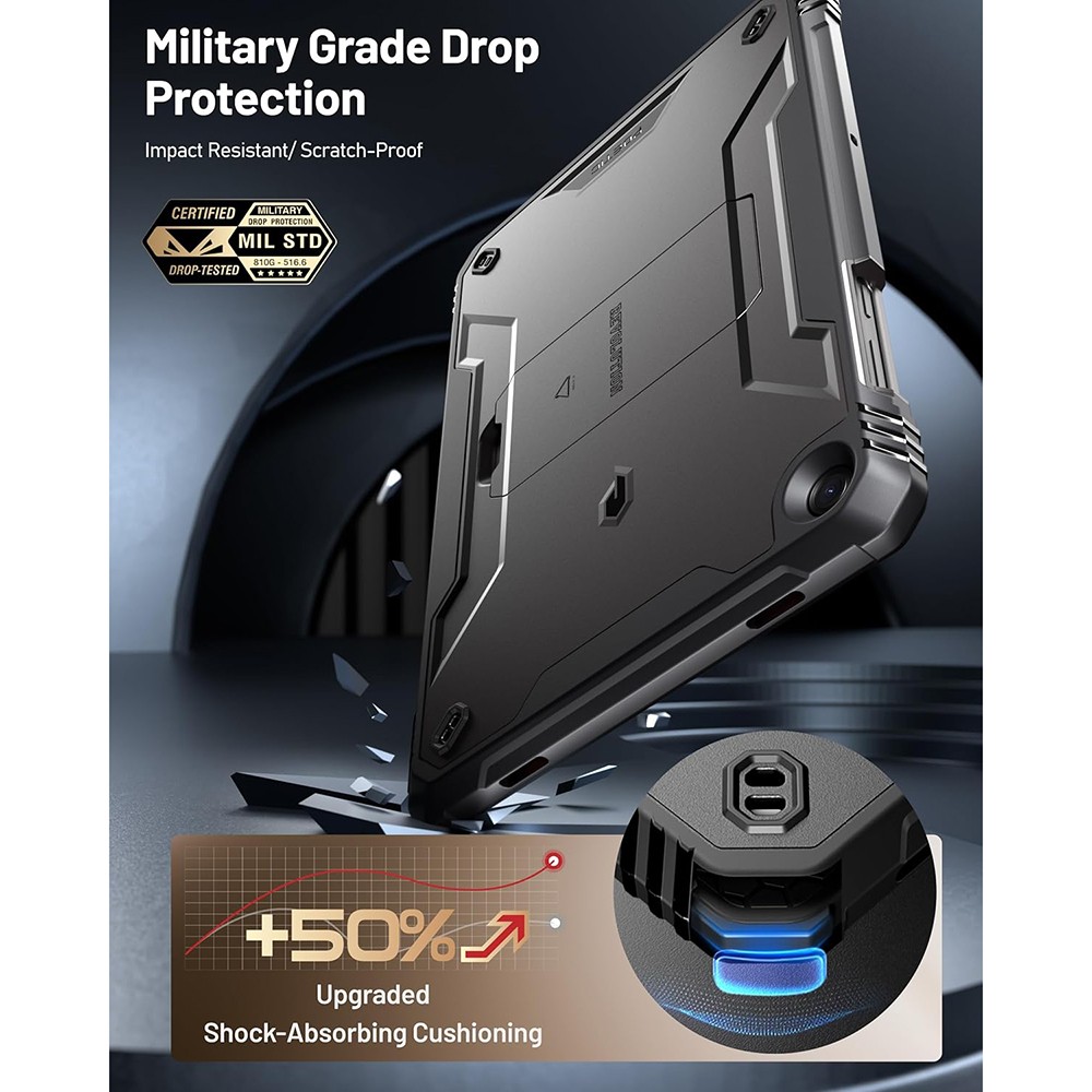 Kickstand Tablet Case For Galaxy Tab A11 Plus / A9 Plus Shockproof Cover Black