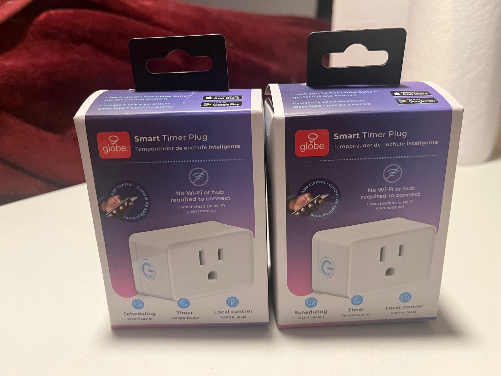 Lot of 2 (TWO) Globe Smart Timer Plug (No Wi-Fi/Hub Required for Use!) BRAND NEW