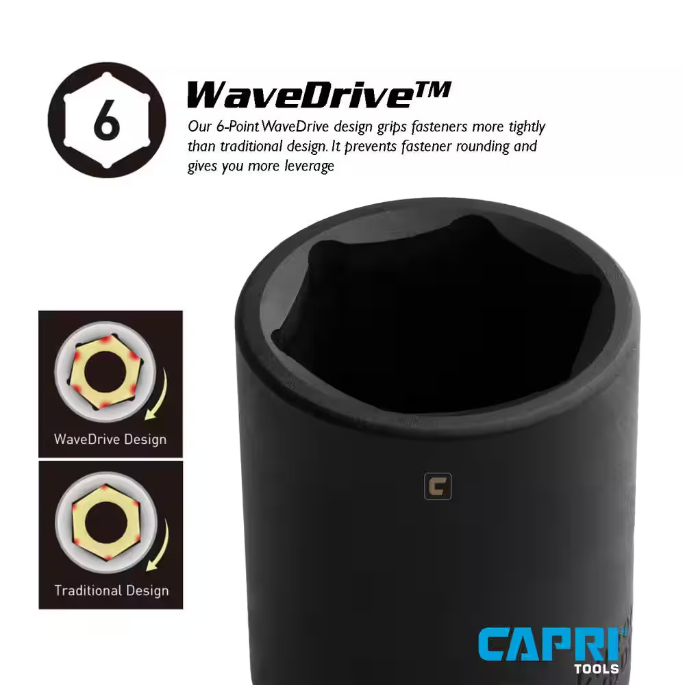 3/8 In. Drive 13/16 In. 6-Point SAE Shallow Impact Socket