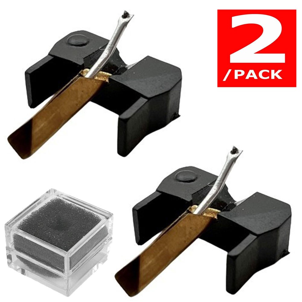 2pcs NEW TURNTABLE NEEDLE STYLUS FOR SHURE M71 M74 M75 M81 N75B M75B N75C 760-D6