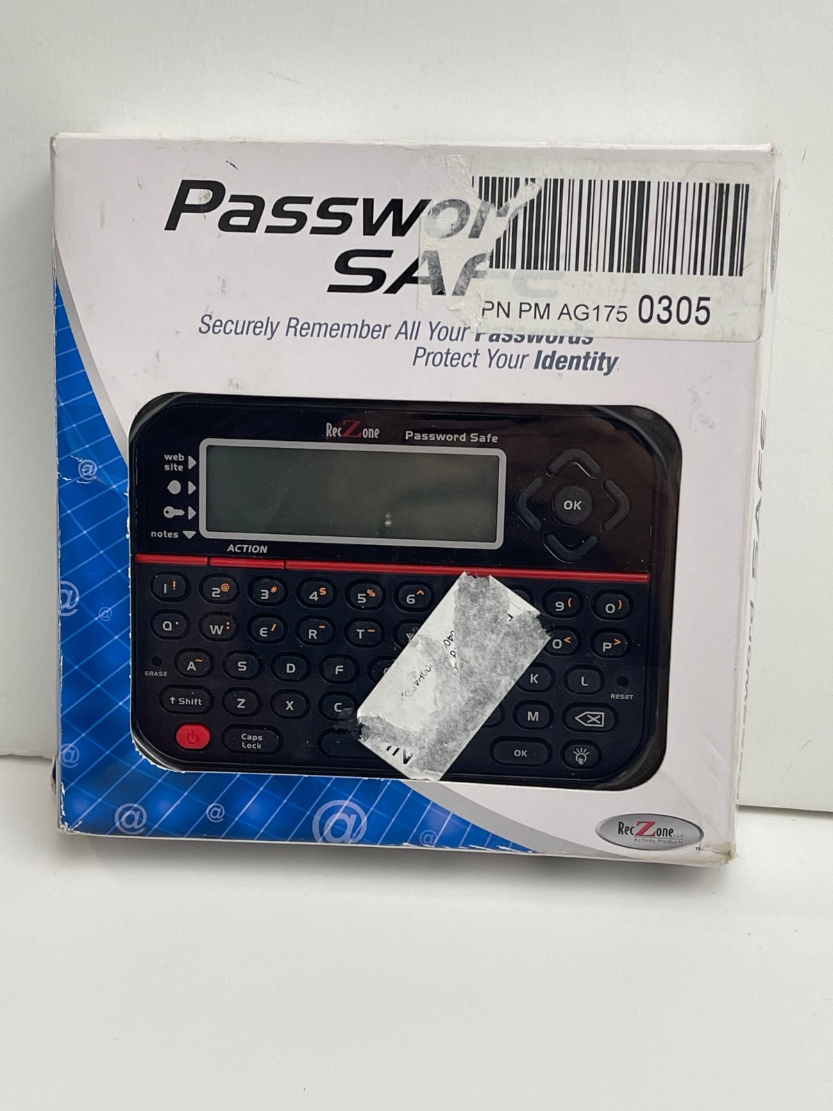 RecZone Password Safe Model 595 Digital Password Organizer Open Box TESTED