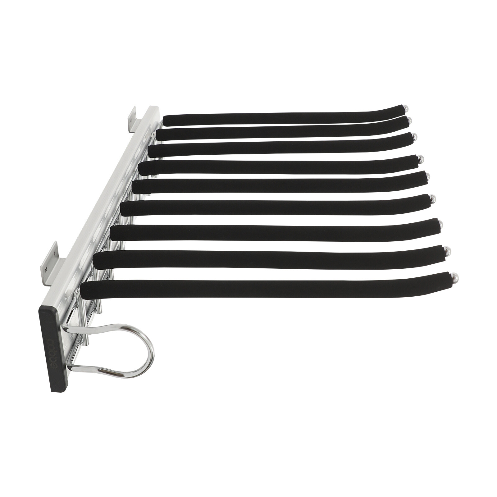 Durable Wall-Mounted Trouser Rack with Smooth Round Balls and Handle