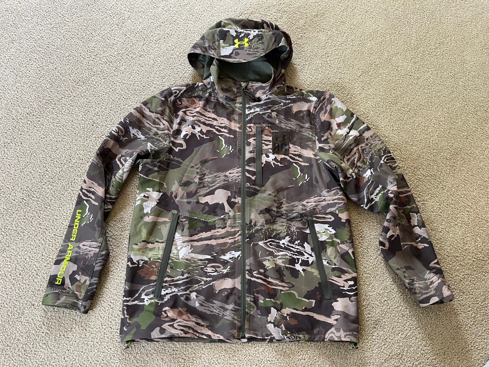 Mens Under Armour Storm 2 Ridge Reaper Forest Camo 03 Early Season Jacket Large