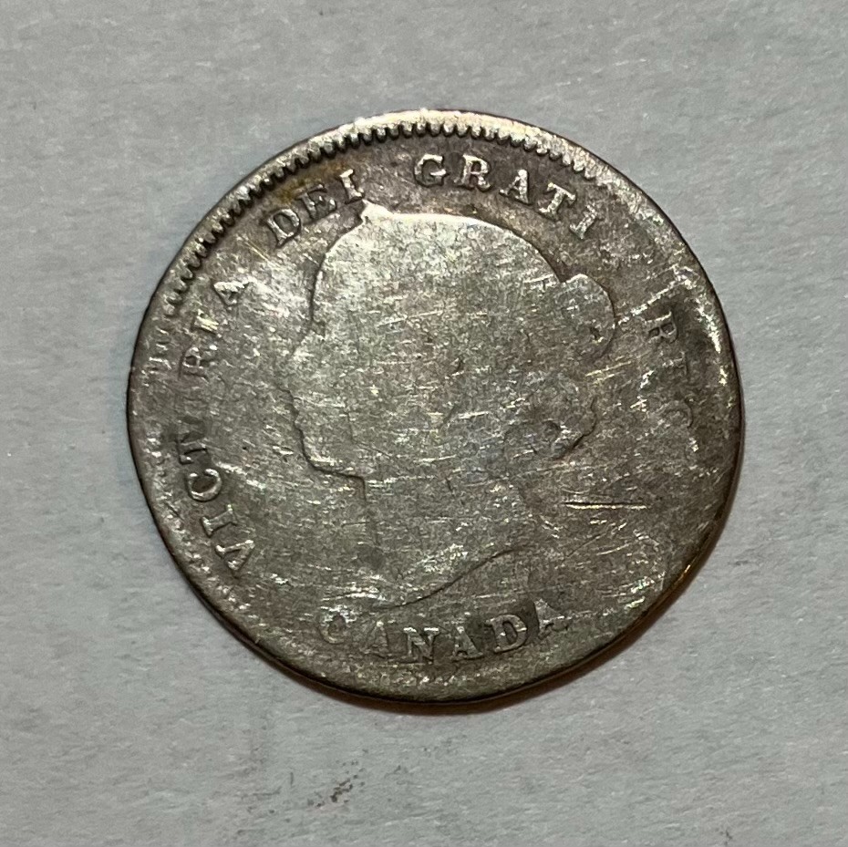 1885 Canada Silver 5 Cents