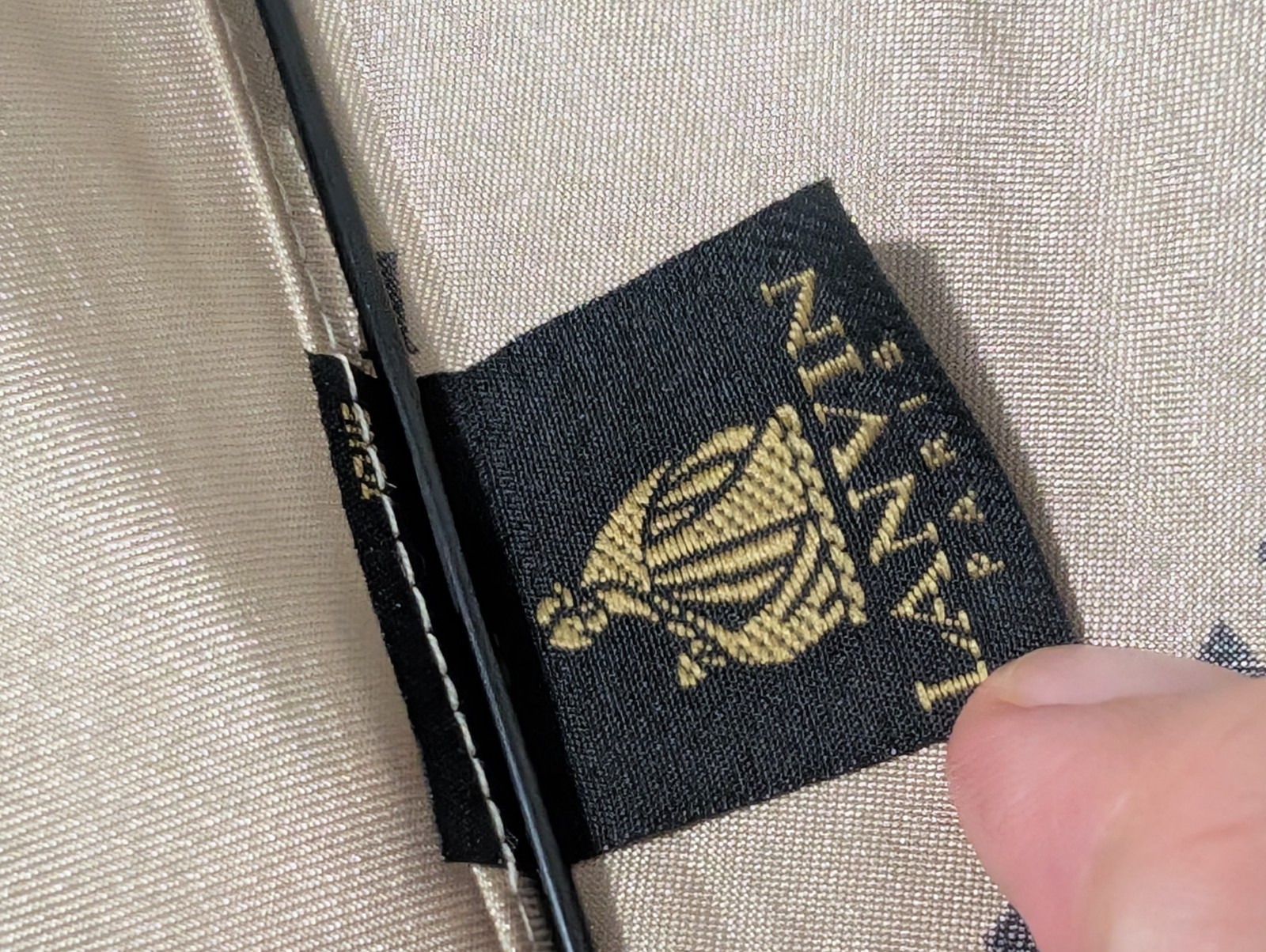 Vintage Lanvin Paris Emblem Print Folding Umbrella