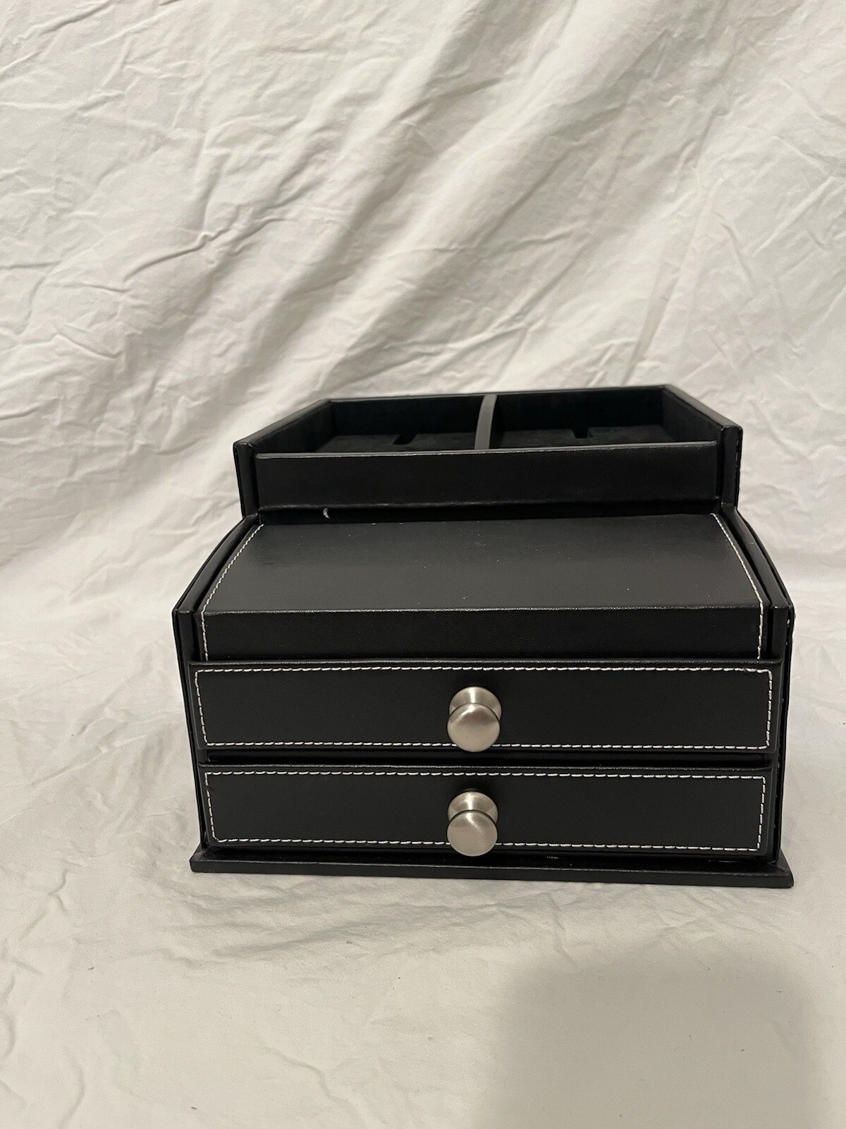 Black Multi-device Desktop Charging Station & Valet/Organizer