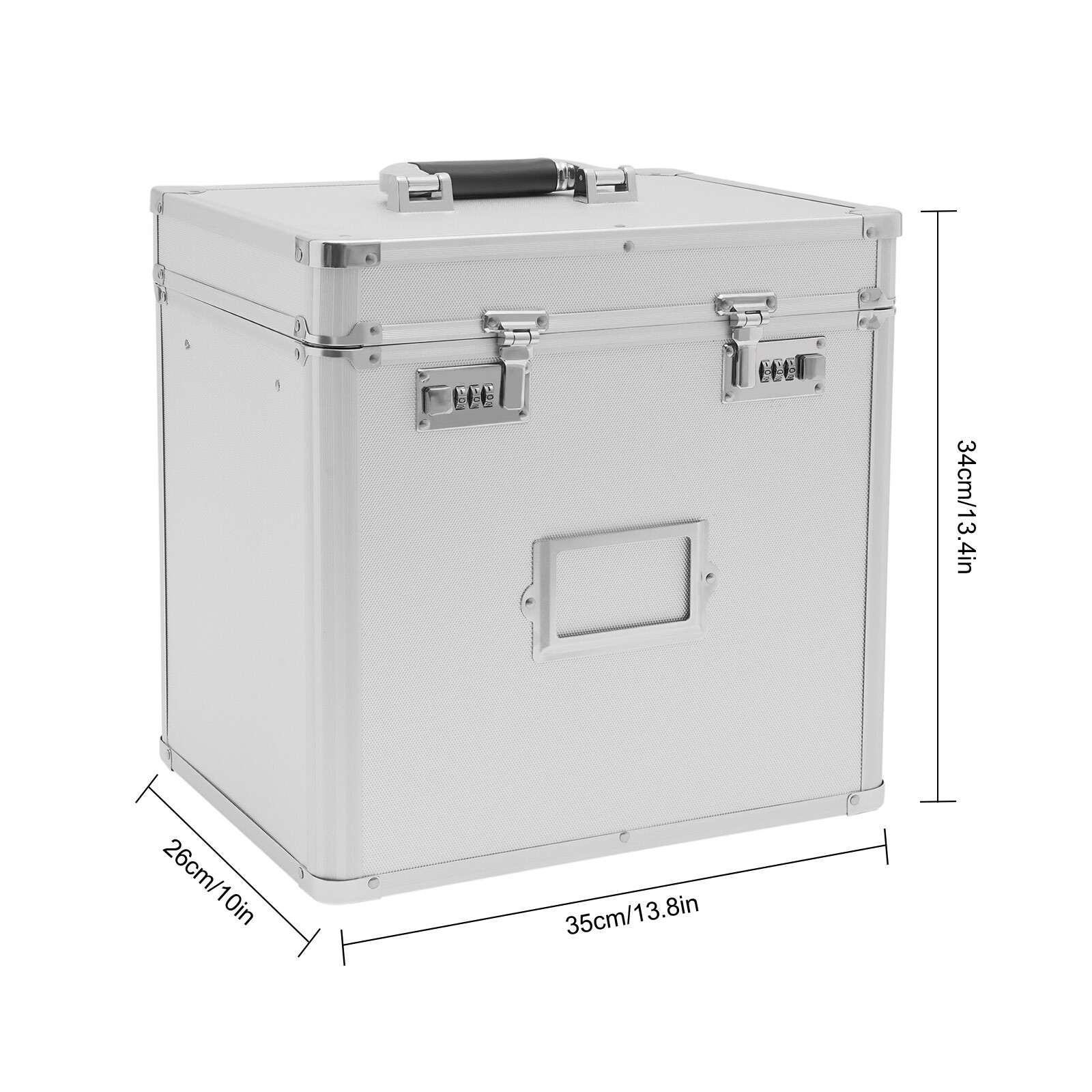 Fireproof Document Box with Lock File Storage Organizer Box Waterproof Safe Box