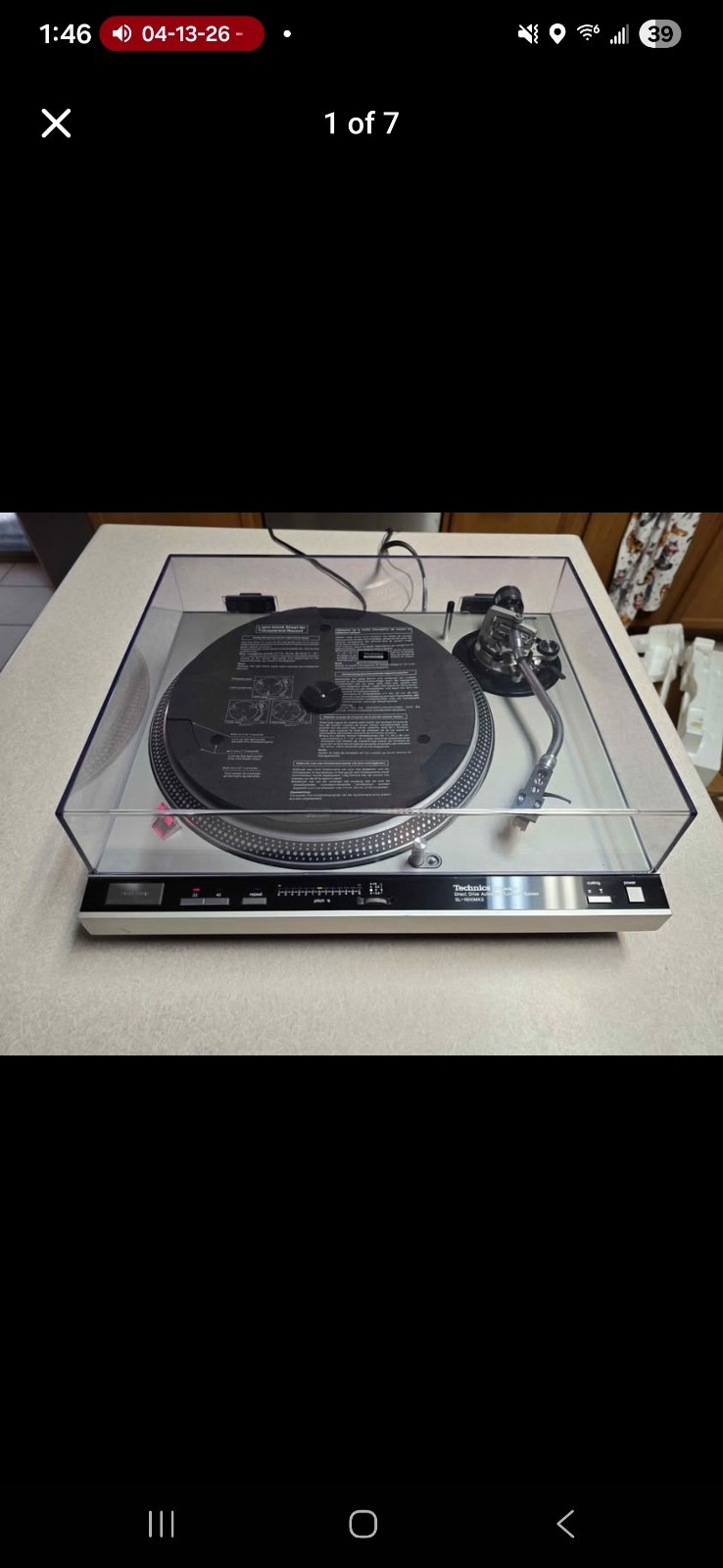 Technics SL-1600MK2 Automatic Turntable READ