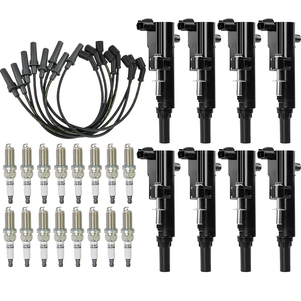 8 Ignition Coil & 8 Wireset &16 Spark Plug For Chrysler Dodge Ram 1500 V8 UF601