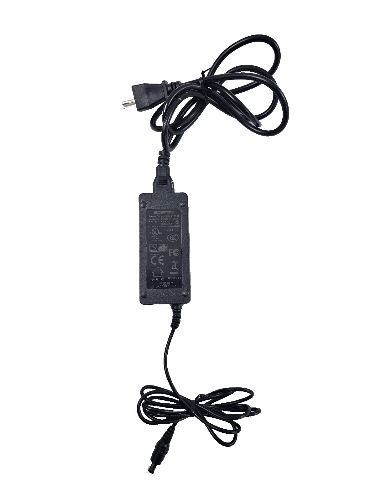 Genuine Sceptre Monitor AC Adapter 19V 3.42A 65W RC0653-1903420ZP