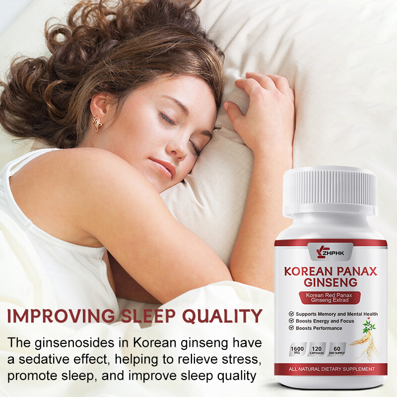 Red Korean Panax Ginseng 1600mg 60 Capsules - Energy/Endurance/Memory/Sex Drive