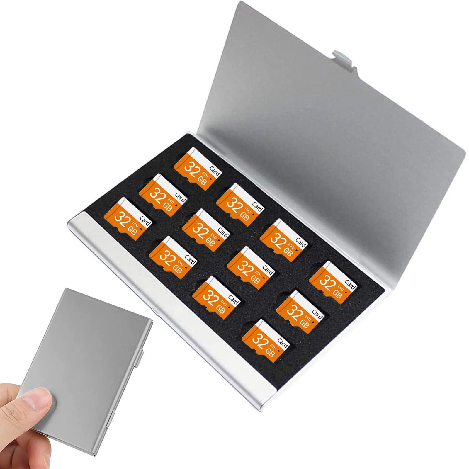 Aluminum Waterproof Memory Card Case - Ultrathin Mini Rustproof Protector for...