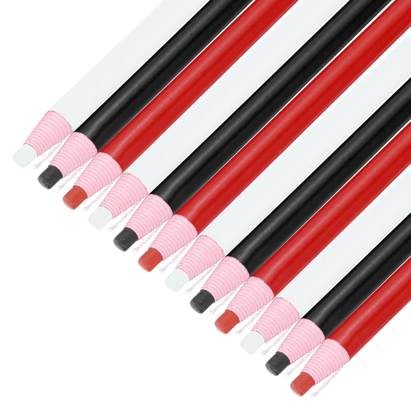 12PCS Peel-Off Grease Pencils, Color China Markers, White & Black & Red