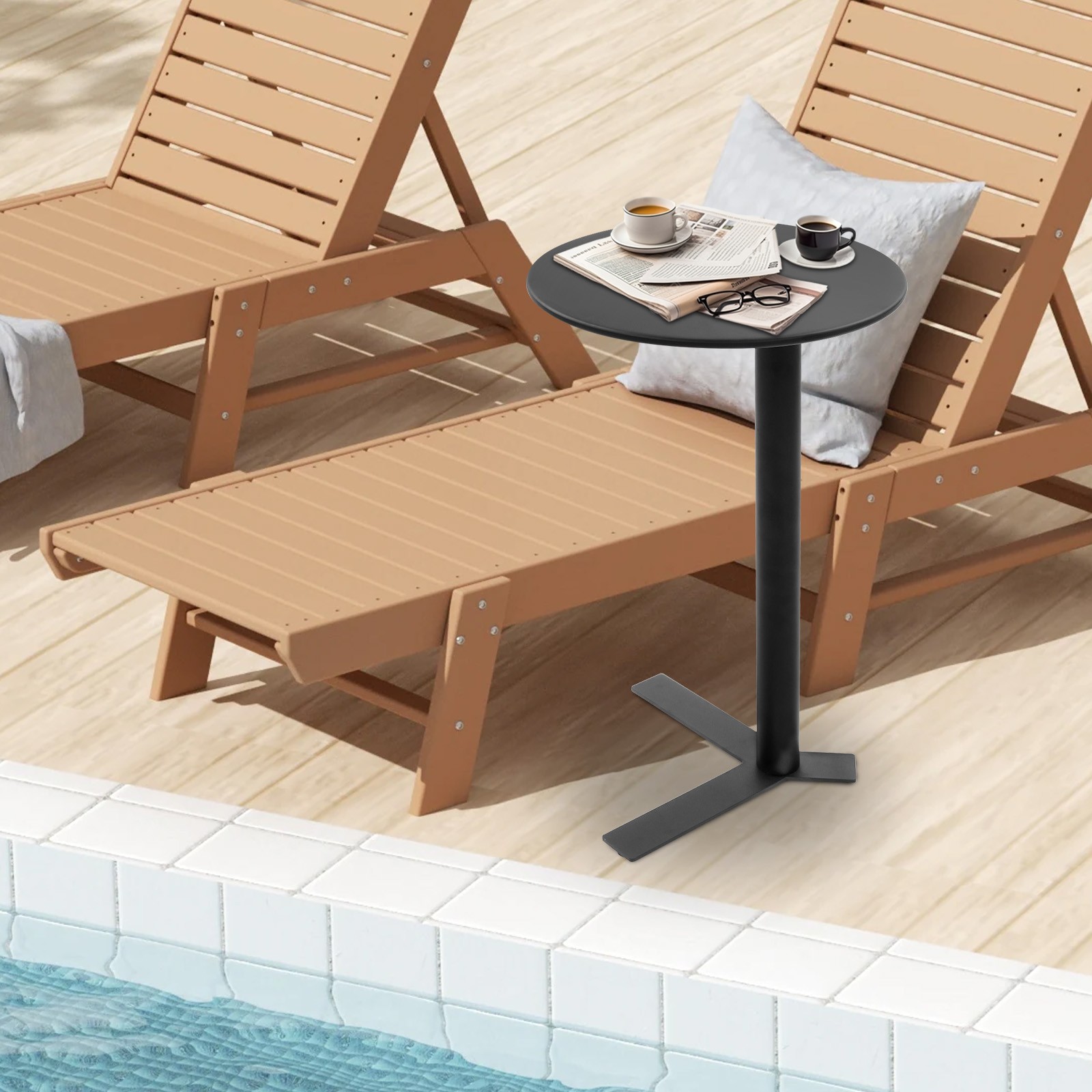 Modern Side Table, Iron Side Table, Y-shaped Iron Side Table