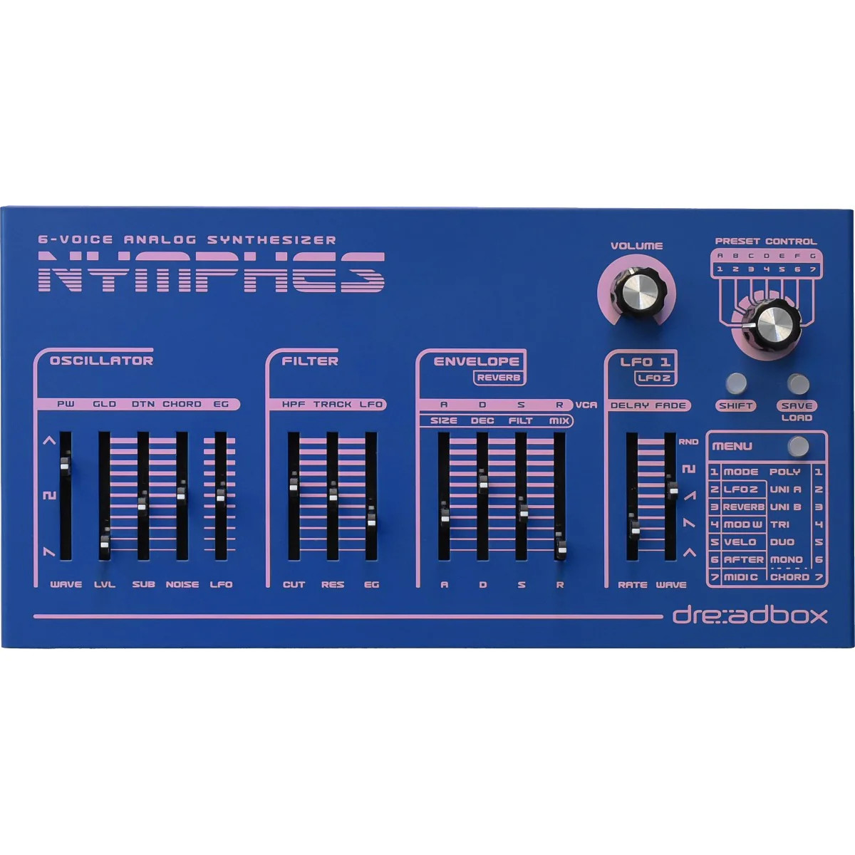 Dreadbox Nymphes Desktop Polyphonic Analog Synthesizer