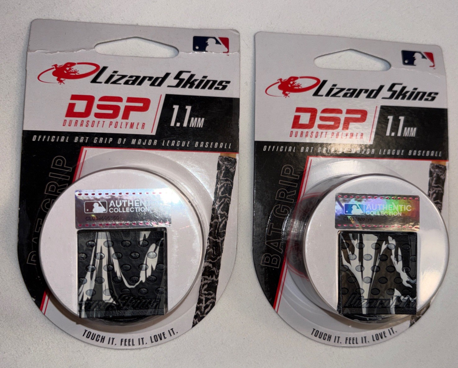 2 Packages Lizard Skins DSP 1.1mm Baseball Bat Grip Black Camo MLB FREE SHIPPING