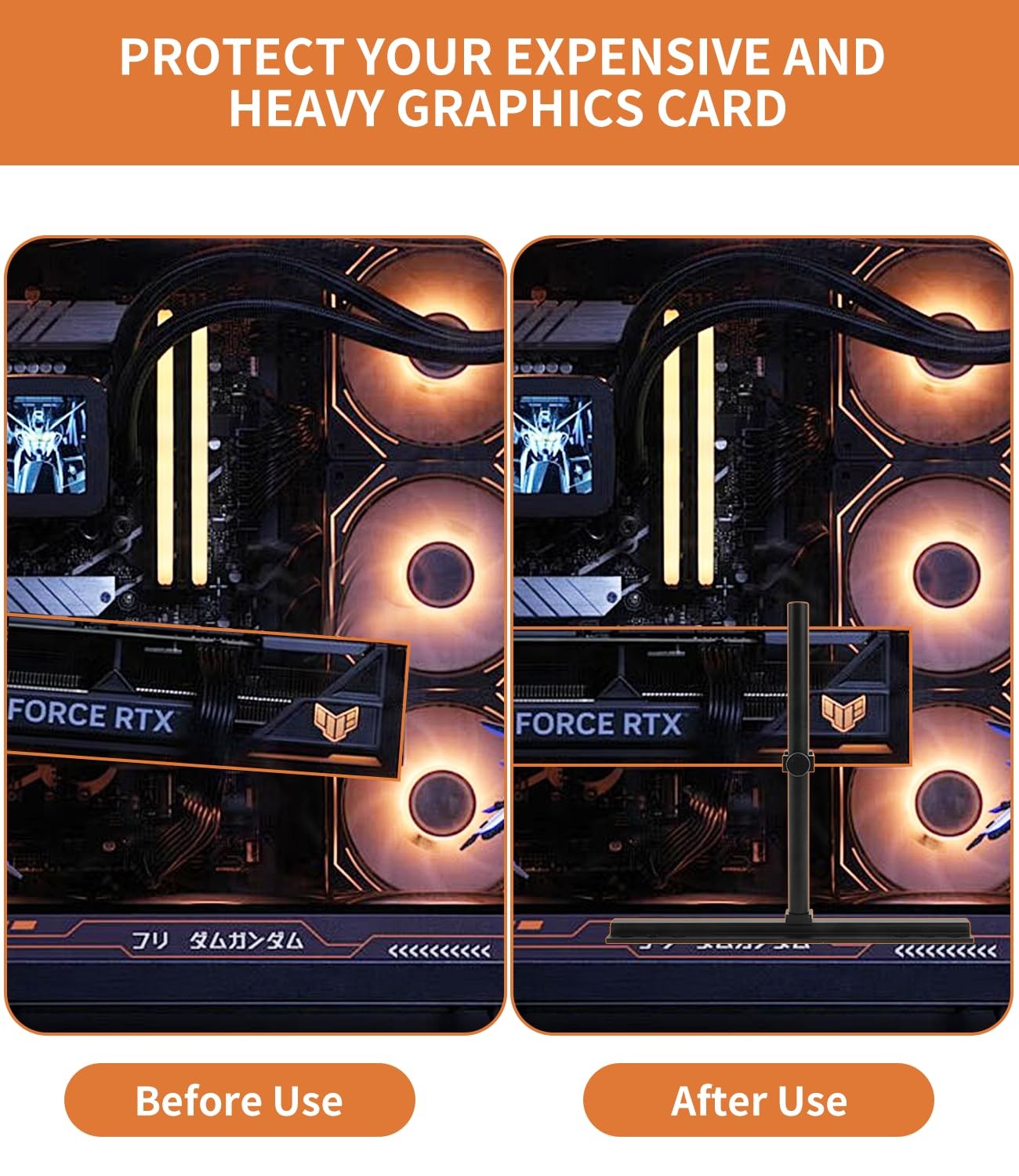 GPU Support Bracket, Adjustable Aluminum Anti Sag GPU Bracket, Video Graphics...