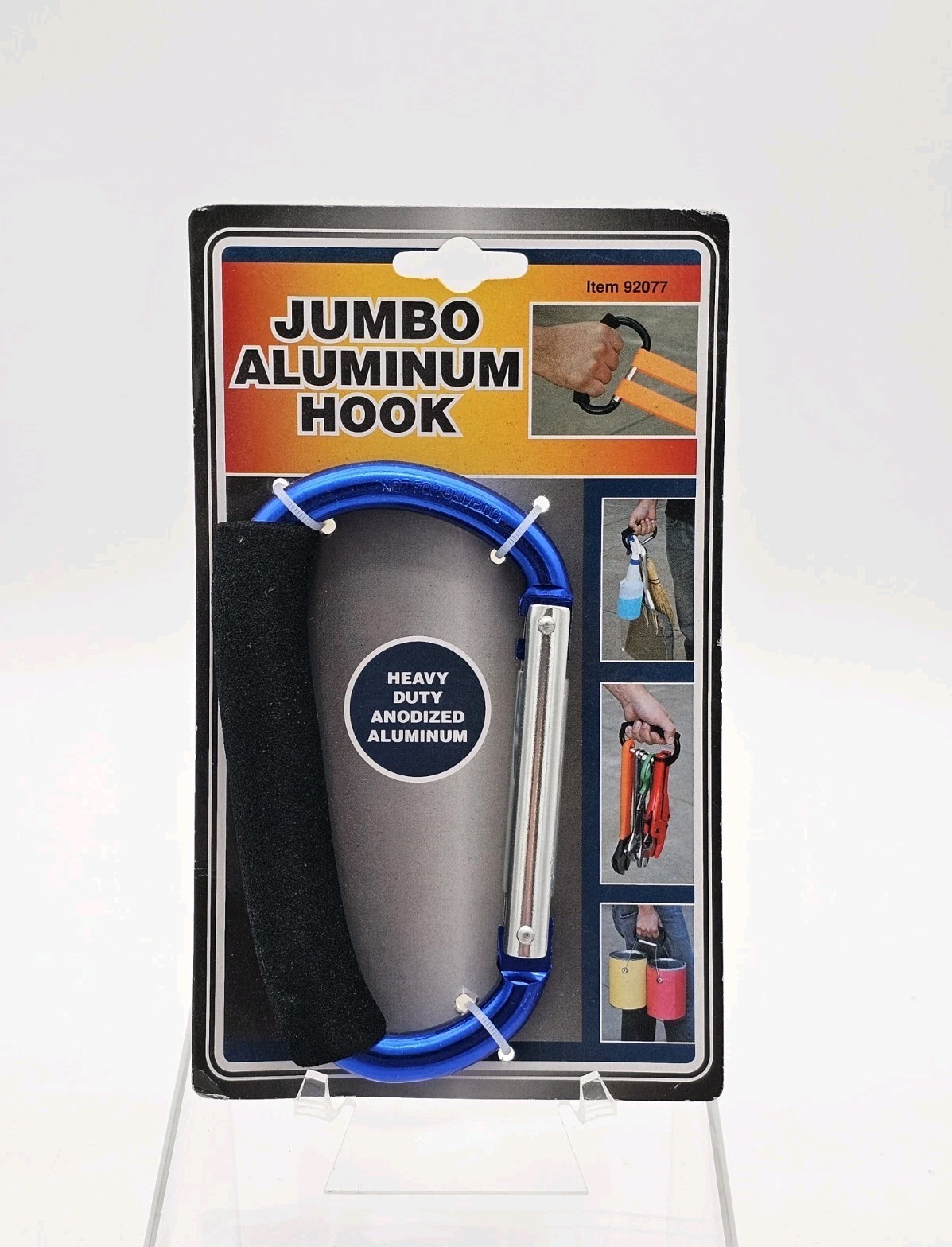 Jumbo Aluminum Hook: Heavy Duty Anodized Aluminum Jumbo Multi Use Hook, Blue