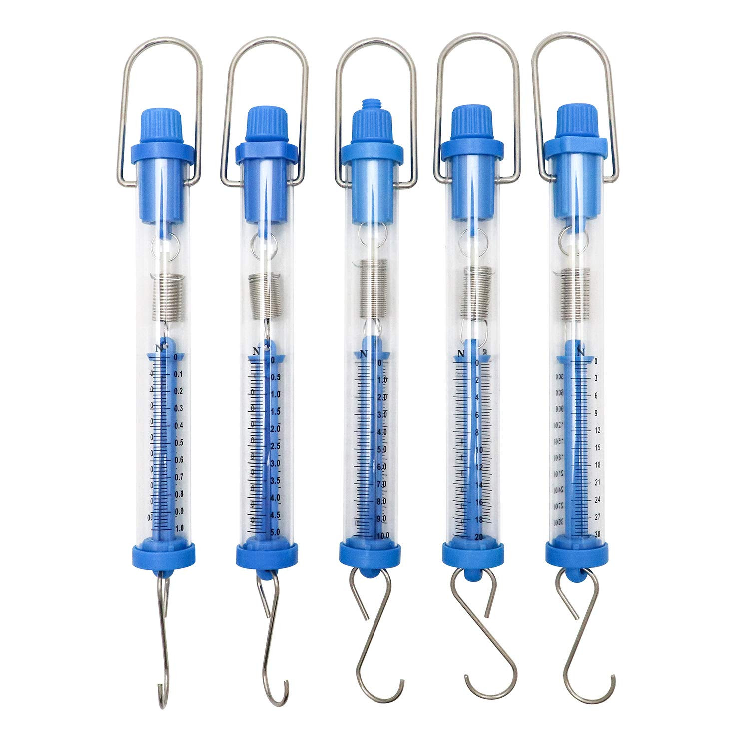 Plastic Tubular Spring Scale - 1N, 5N, 10N, 20N, 30N Capacity, Grams & Newton Ca