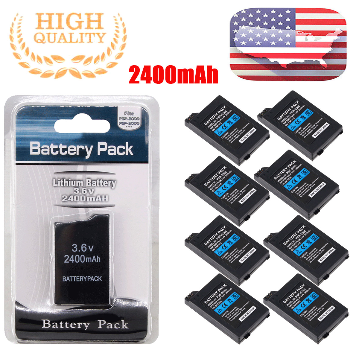 Lot Rechargeable Battery for Sony PSP-2000 PSP-2001 PSP-3000 Slim Lite PSP-S110