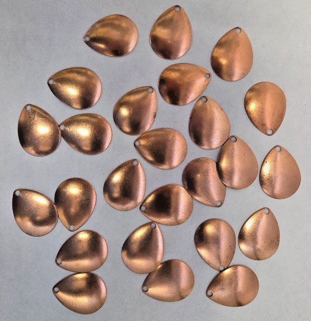 25  Colorado Copper  Sz 4 Spinner Bait Blades- Walleye  Bass