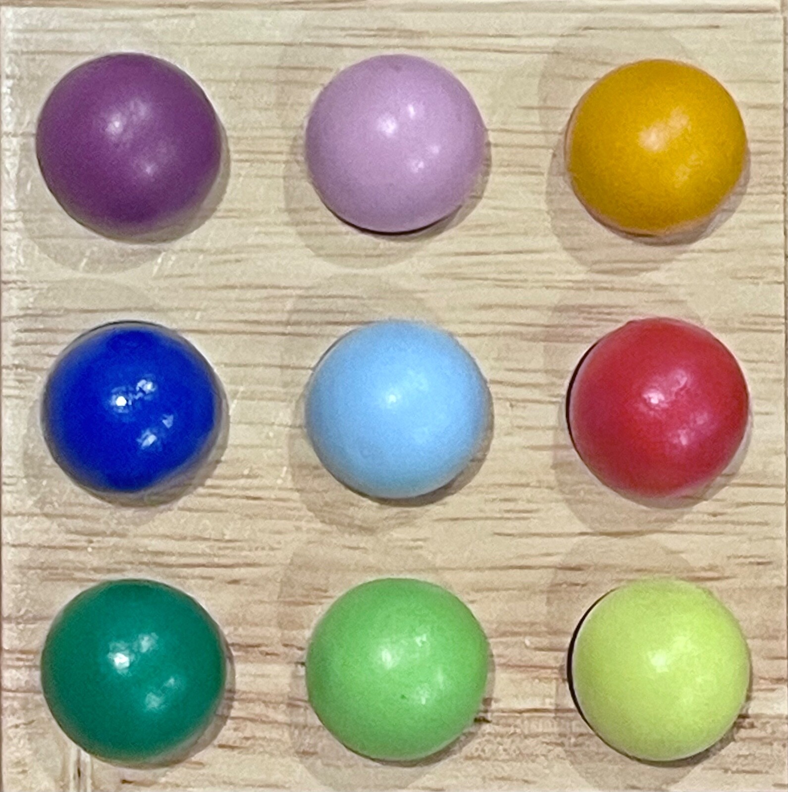 ColorKu Set of 9 Replacement Wooden Balls - One of Each Color