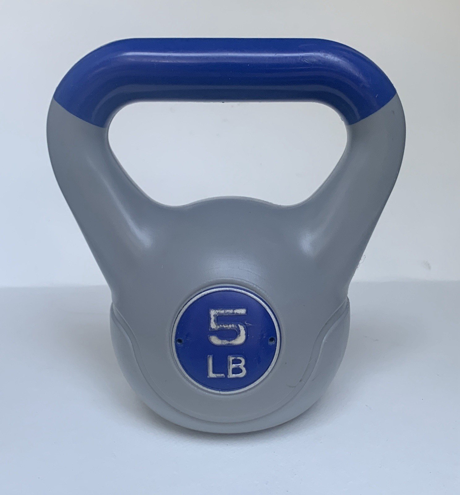 5lb Kettlebell - Plastic Blue & Gray Preowned