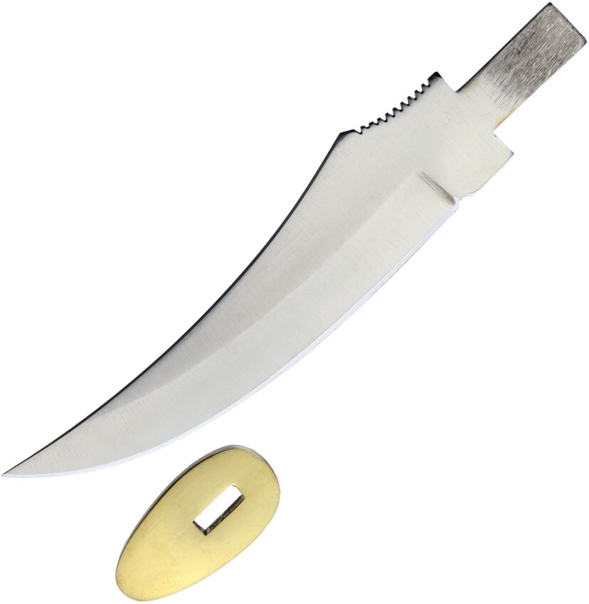 Knifemaking Slim Skinner Knife 4" Satin Finish Stainless Skinner Blade Brass
