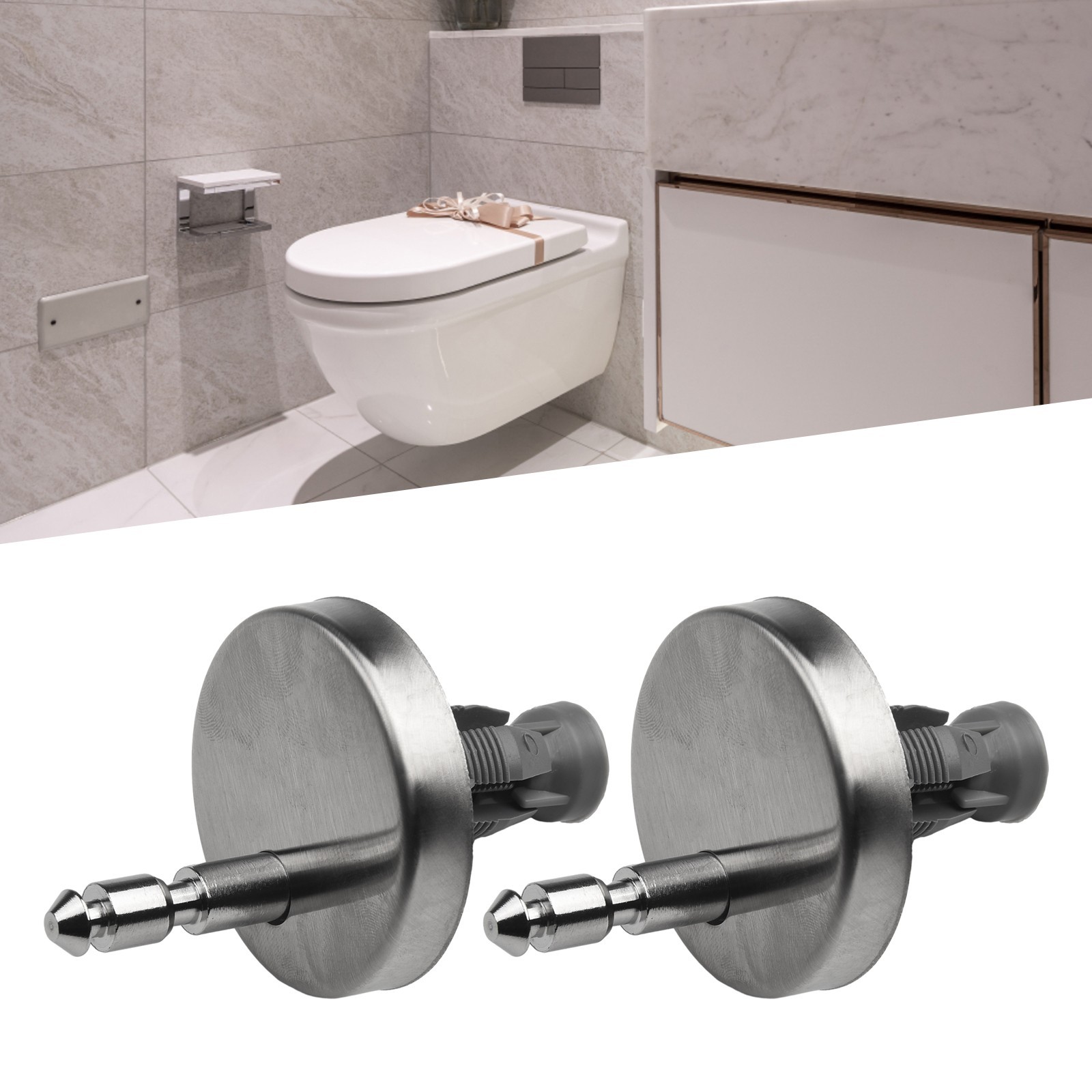 Toilet Seat Hinge Accessories 2PCS Fitting Heavy Duty Hinge Pair Parts