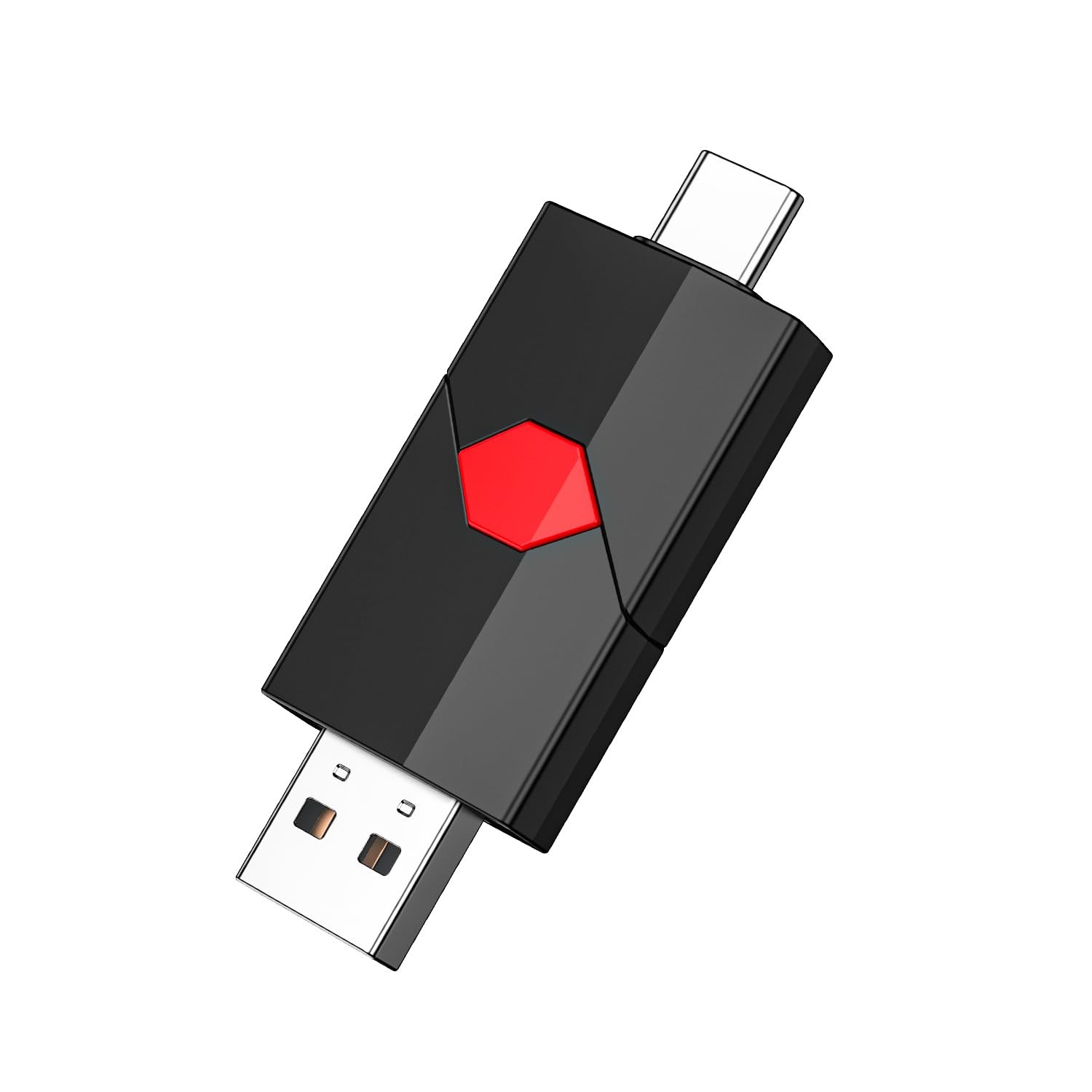 64GB USB Flash Drive + USB A Dual Flash Drive 64GB USB Drive Push-Pull USB Me...