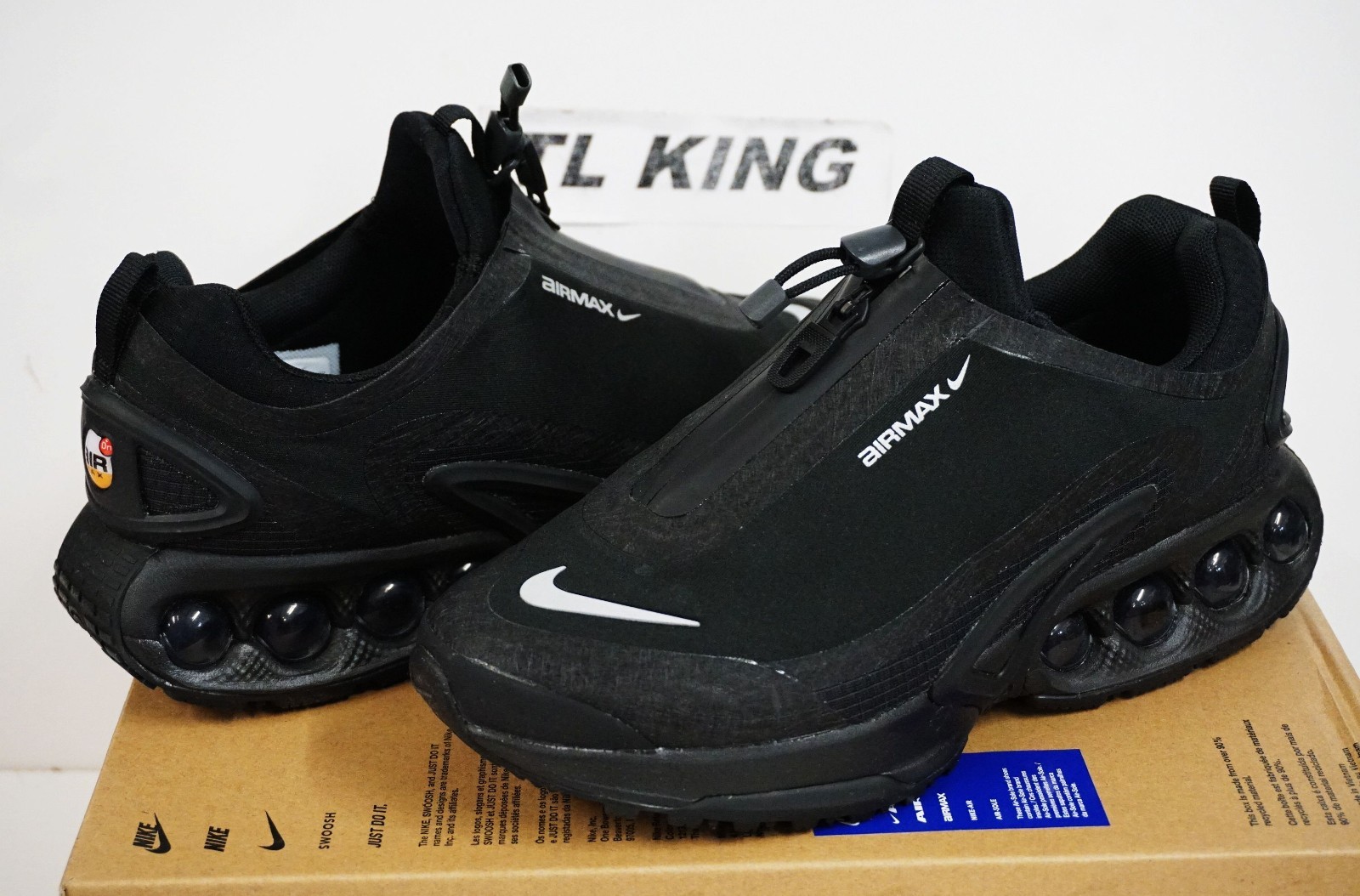Nike Air Max DN Roam Storm-Tread Black Metallic Silver Msrp $190 HQ8605-001 CH
