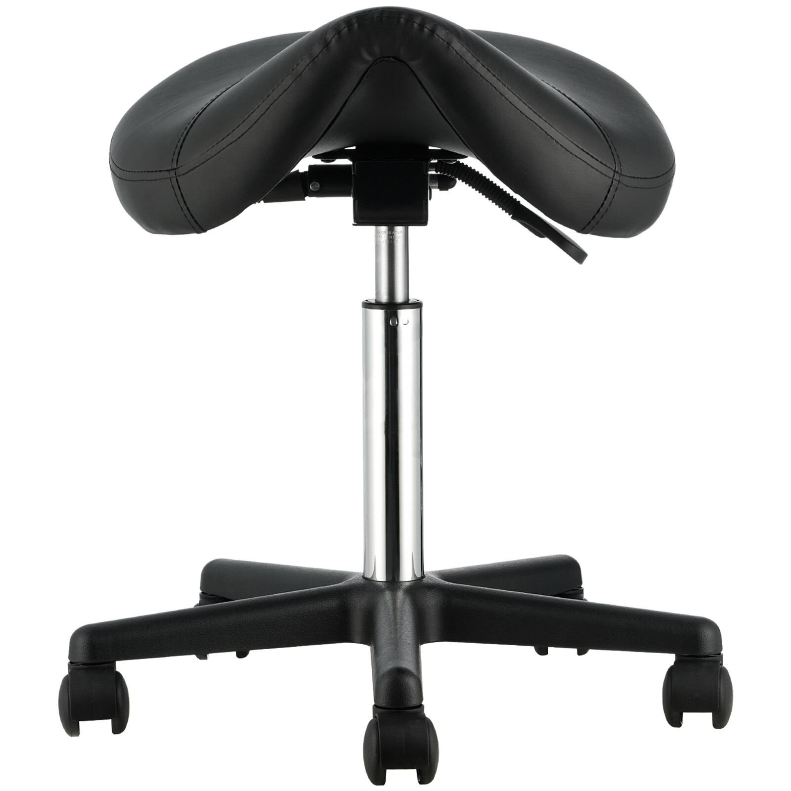 VEVOR Saddle Stool Rolling Chair Saddle Chair with Wheels Thickened PU Leather