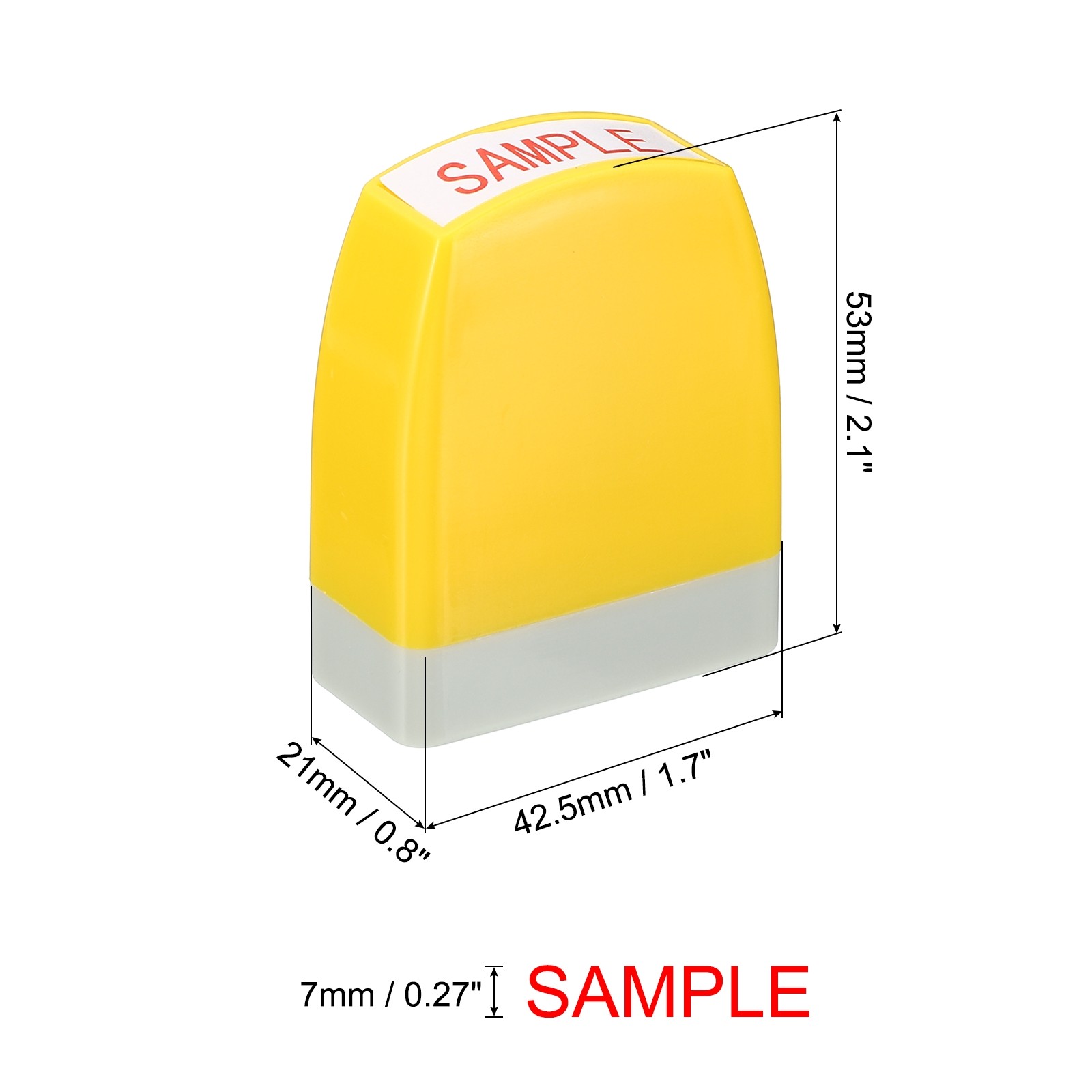 Sample Notice Stamp, Office Stamp Pre Inked Stamp, Yellow