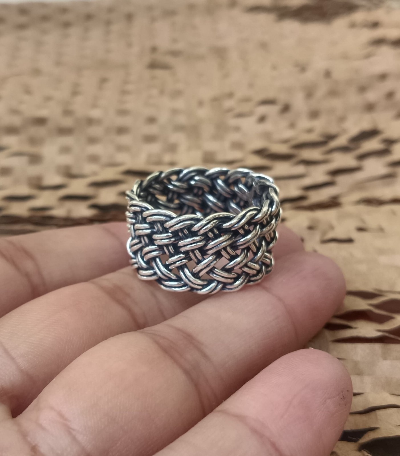 Solid 925 Silver Wire Wrap Ring Handmade Band Style Unisex Ring All Size SR707