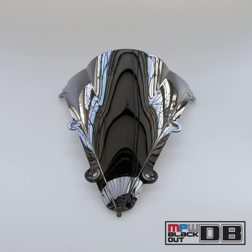 MPW Double Bubble Black Windshield Screen for Yamaha YZF-R1 04-05