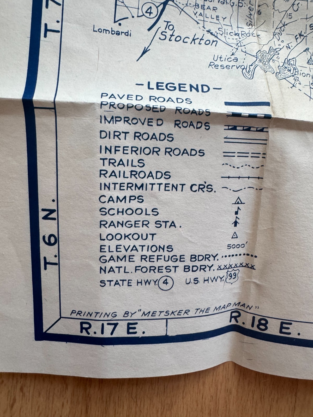Metsker's Map ~ Alpine County California