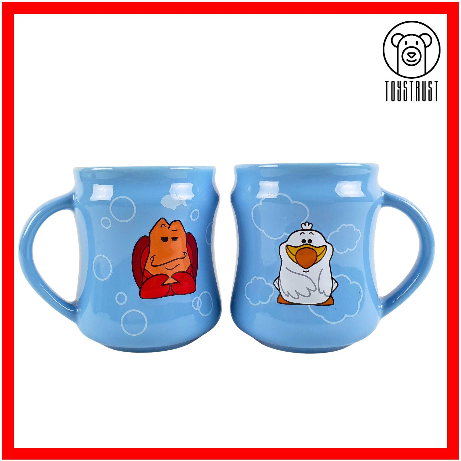 Disney Store Sebastian & Scuttle Mug Set Set of 2 Coffee Tea The Little Mermaid
