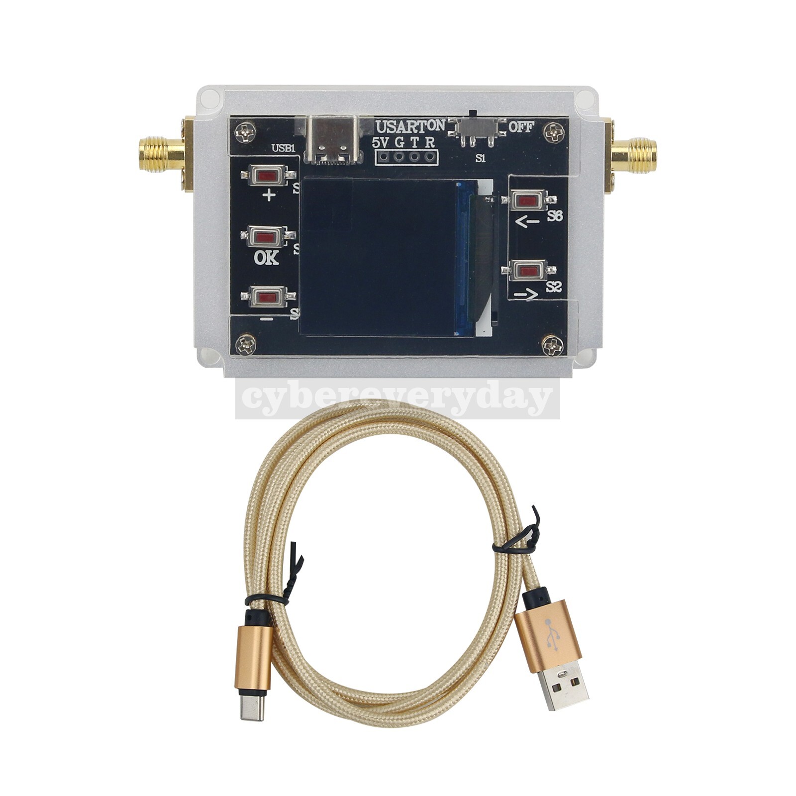 DC-6GHZ 90DB Programmable Attenuator Module RF Step 0.25DB 1.3" OLED DisplayCNC
