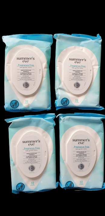 Summer's Eve Fragrance Free Gentle Daily Feminine Wipes Removes Odor (Lot of 4)