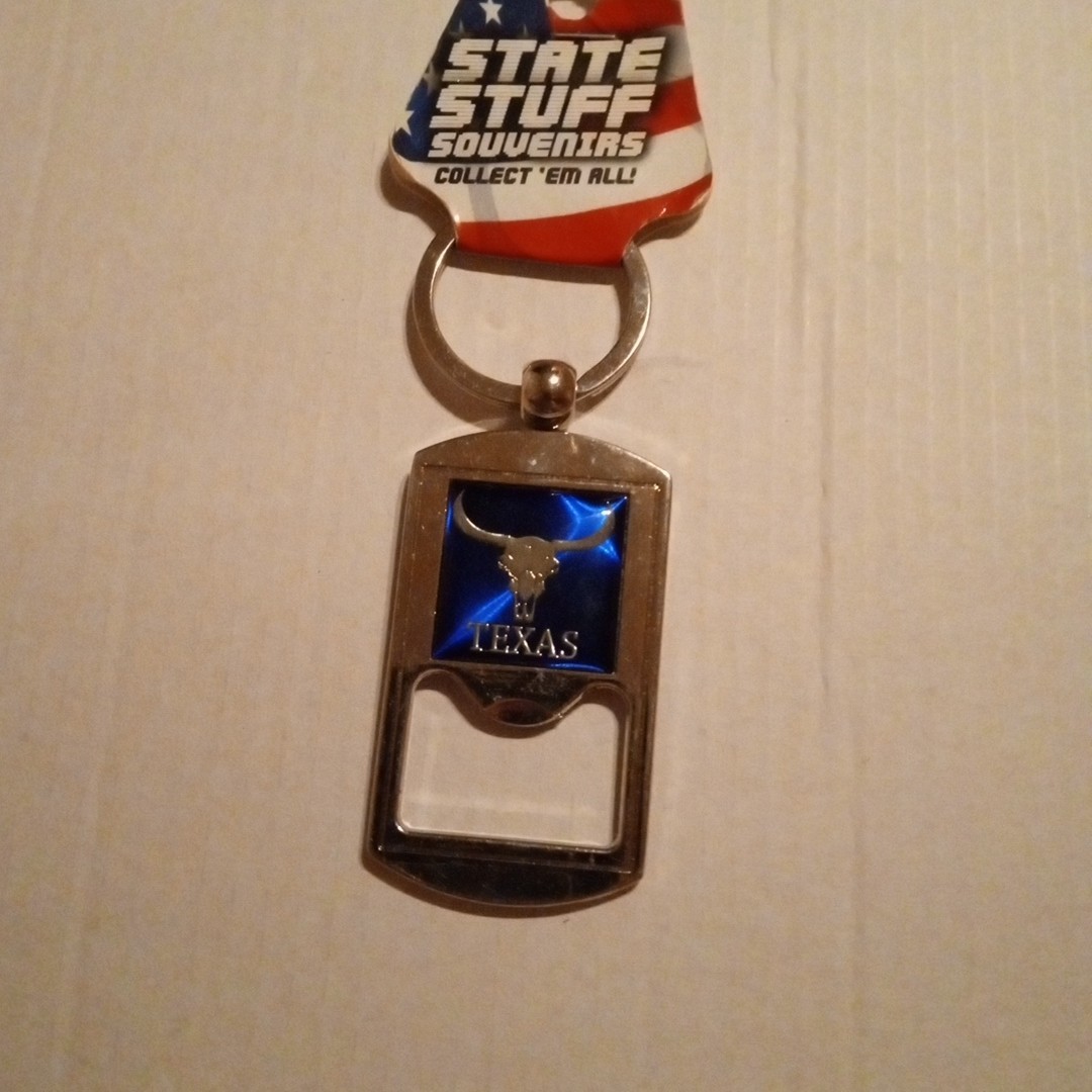 TEXAS Longhorn Bottle Opener Keychain
