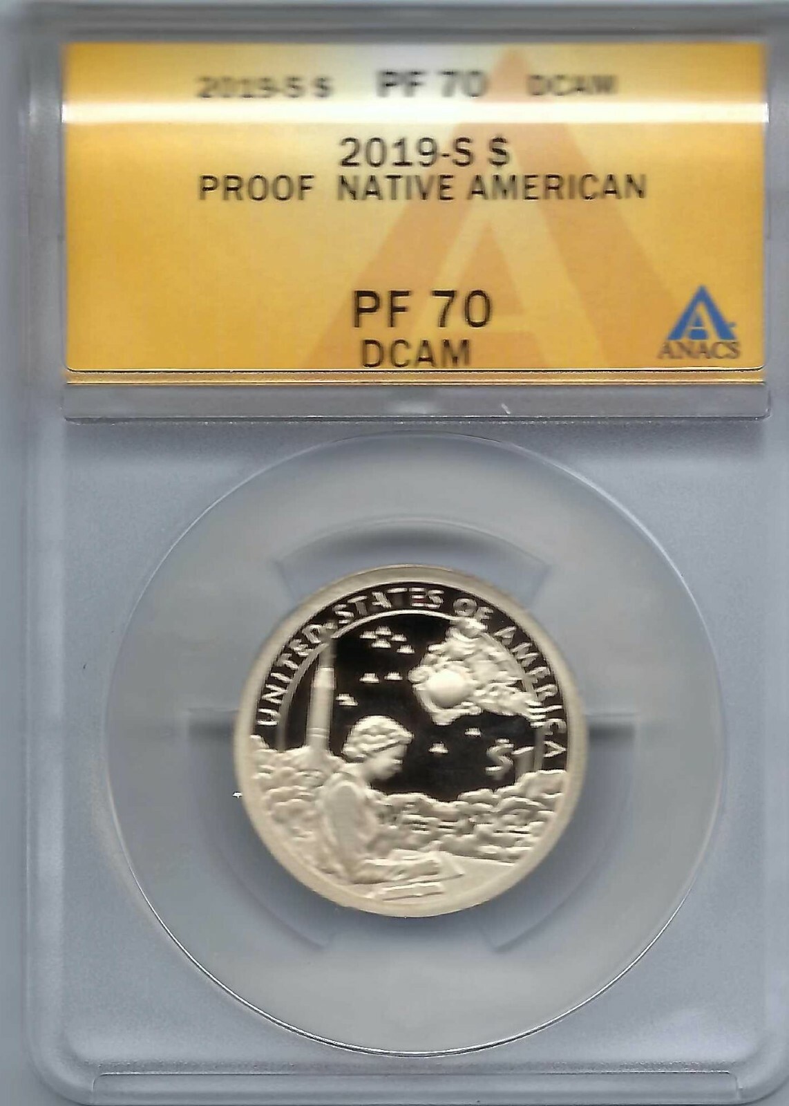 2019-S $1 Native American Proof Dollar PF 70 Certified Coin