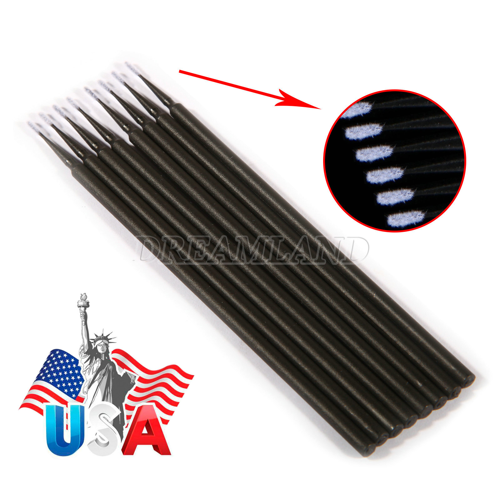 Dental Disposable Micro Brush Teeth Applicators Eyelash Extension Make up
