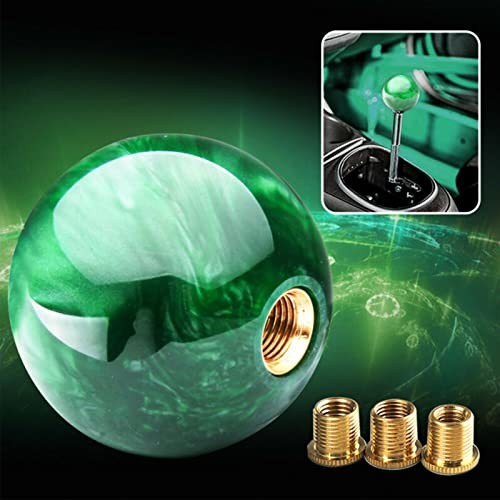 Shift knob Round Ball Marble Style Universal for Manual Automatic Vehicles gren