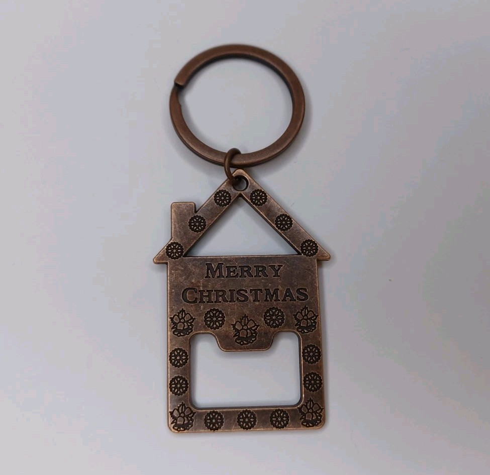 Merry Christmas Beer Bottle Opener Keychain Key Chain