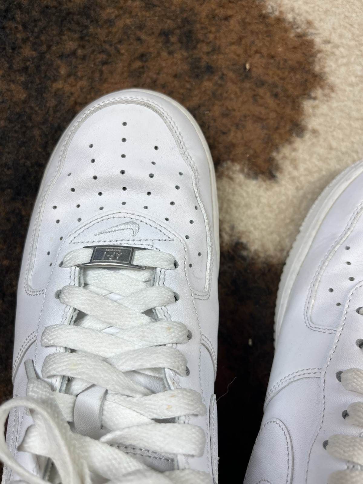 Nike Air Force 1 Low SP Supreme White Men's Low Top Sneakers No Extra Lace