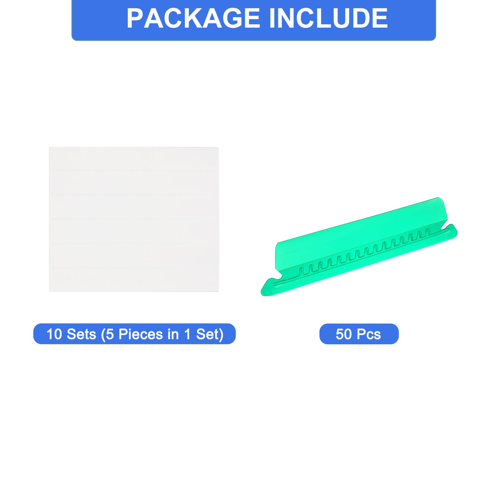 Hanging File Folder Tabs 4 Inch File Folder Tabs and Inserts Green 50Pcs
