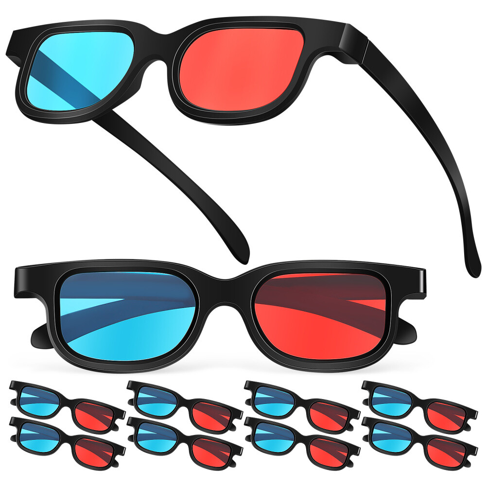 10 Pcs Video Game Glasses 3d Gaming Projector Work Movie Theater