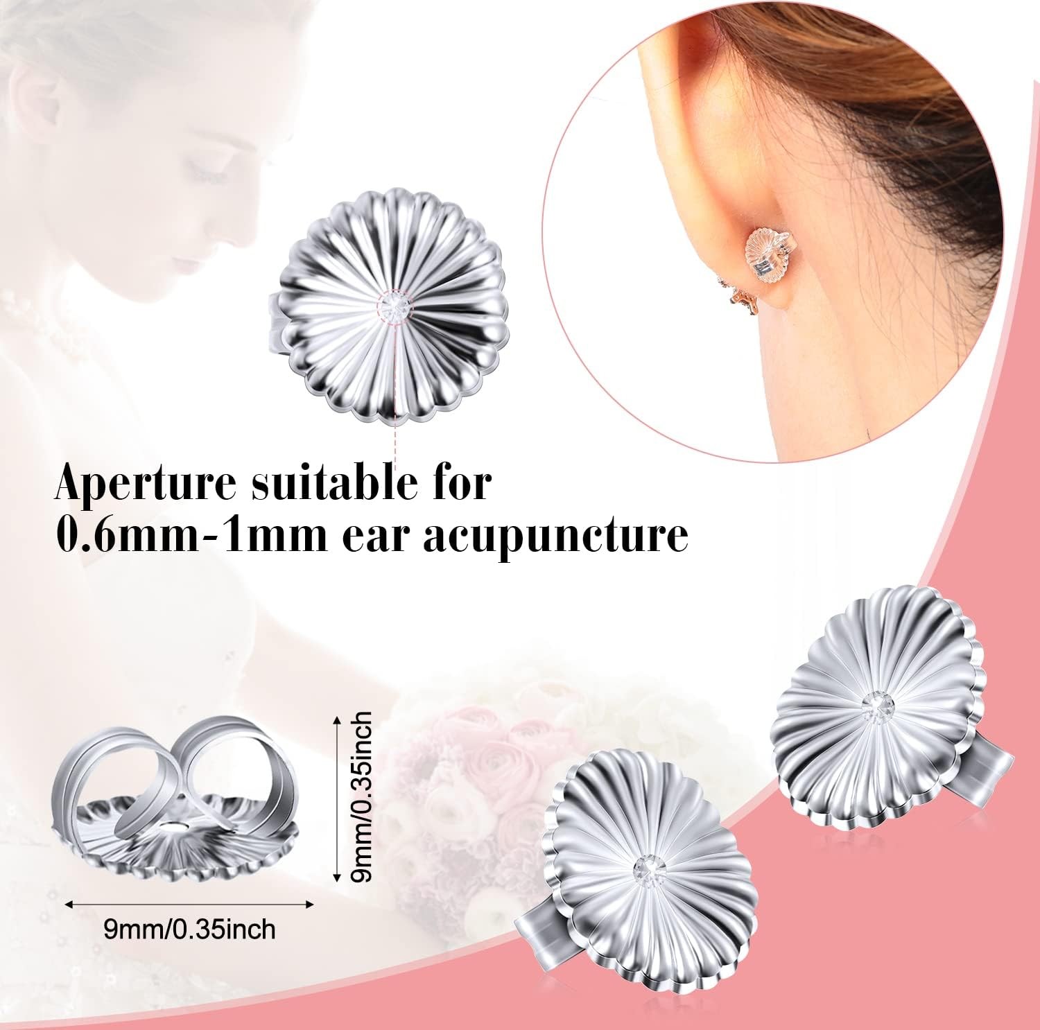 30 Pieces Large Earring Back Jumbo Earring Backs Secure Large Backs