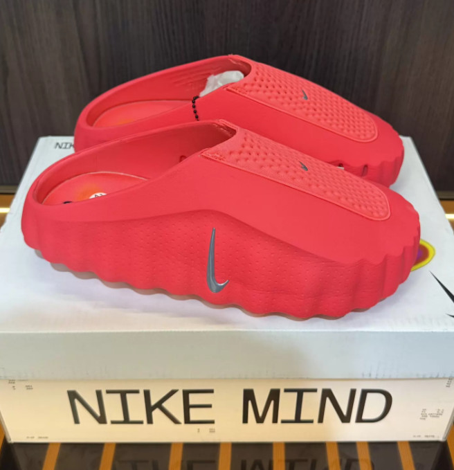 Brand New Nike Mind 001 HQ4307-301 Mint Red Mens Recovery Slides No Original Box