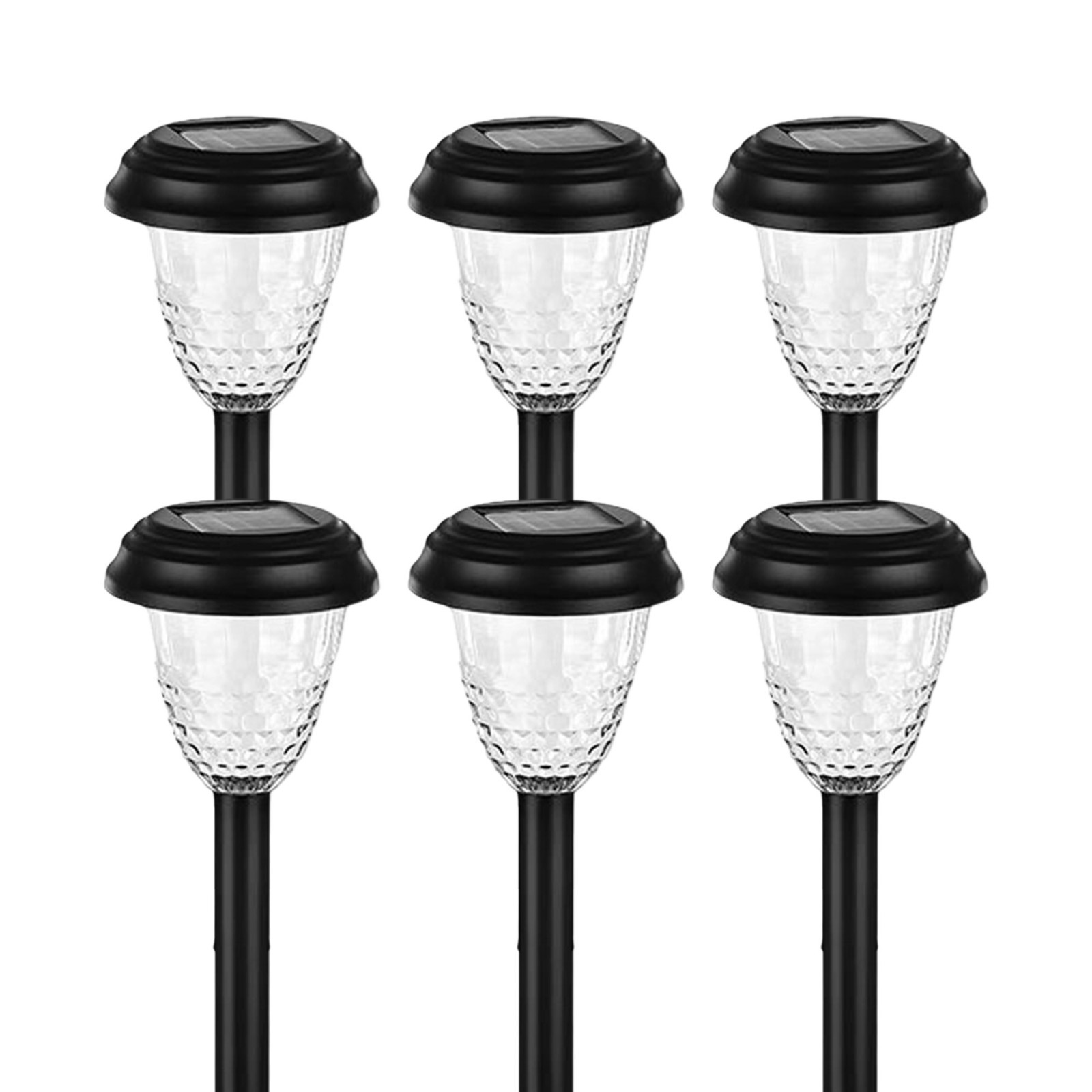 6 Pack Solar Pathway Lights Outdoor Waterproof Sidewalk Lights Yard Garden